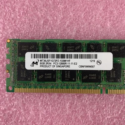 Micron MT36JSF1G72PZ-1G6M1HF 8 GB 2Rx4 DDR3 PC3-12800R ECC REG Server Ram