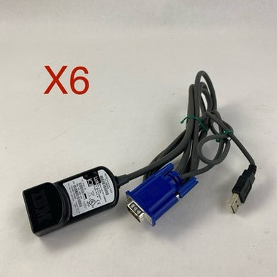 IBM 39M2899 1.5m USB Conversion Cable - Lot of 6