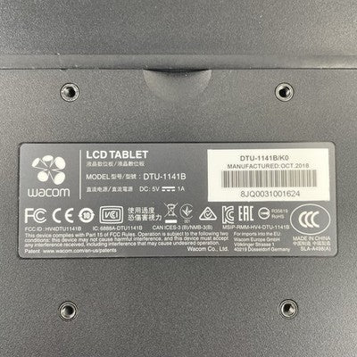 Wacom DTU-1141B 10.1" FHD Drawing Tablet - Bad Stylus Cable/No Power Cord & Cord