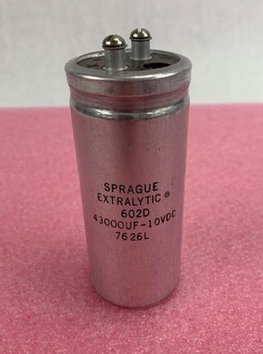 Sprague 7626L Extralytic 602D 43000uF 10VDC Aluminum Capacitor (Lot of 3)