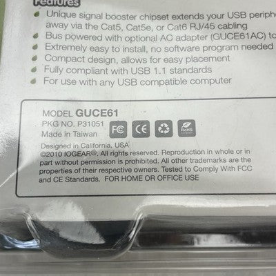 IOGEAR GUCE61 USB Xtra Booster Ethernet Extender