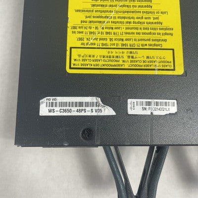Cisco WS-C3650-48PS-S V05  Tested & Reset 1X PSU
