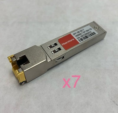 Fiberstore SFP-GB-GE-T 1000BASE-T SFP 100m *C0 Transceiver Module (Lot of 7)