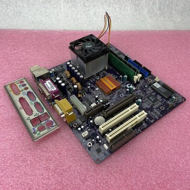 ECS SIS-730 Motherboard AMD Duron 1.3GHz 384MB RAM w/Shield Purple MB