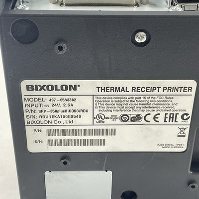 Bixolon SRP-350PG Thermal Receipt Printer-Tested No Cord