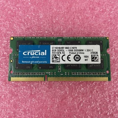 Crucial 8GB DDR3L 1866MHz SODIMM Laptop RAM CT102464BF186D Non-ECC
