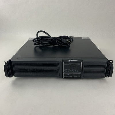 Emerson Liebert PS1000RT3-120W 1000VA UPS Tested No Batteries Cracked Faceplate