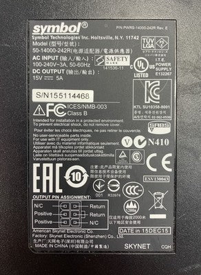 Symbol 50-14000-242R 15V 5A 75W AC Adapter Power Supply - No Cords (Lot of 3)