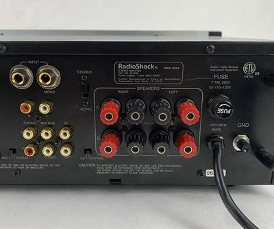RadioShack MPA-250A PA Stereo Amplifier - Parts or Repair