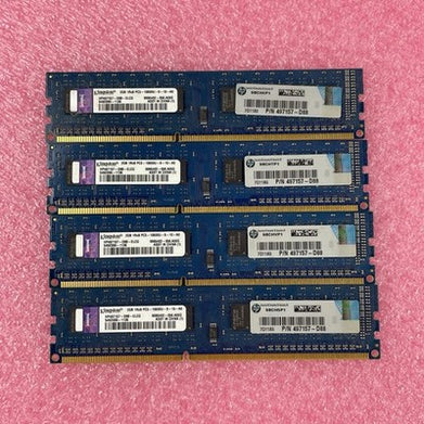 Kingston HP497157-D88-ELCG 9995402-056.A00G 2GB Ram Lot of 4
