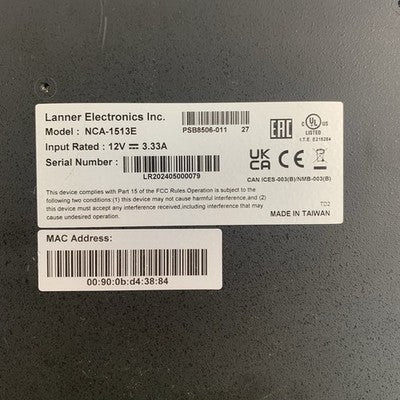 Lanner NCA-1513E Trustgrid Desktop Network Appliance No OS No Drive No AC