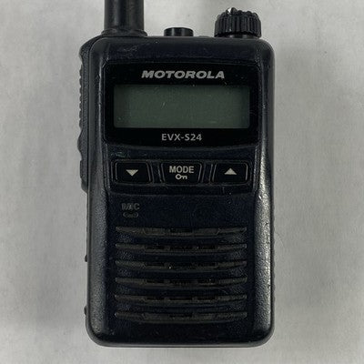 Motorola EVX-S24 EVX-S24-G6-3 Digital 2-Way Radio with Battery Untested