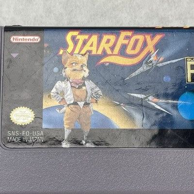 Star Fox Nintendo SNES Super FX Chip SNS-FO-USA Authentic Game Cartridge