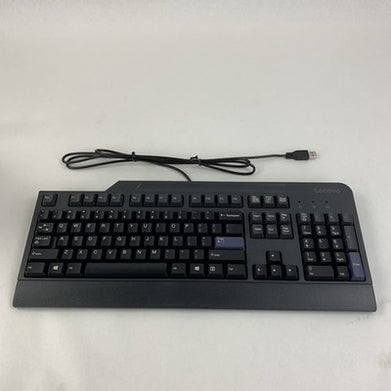 Lenovo KB1021 Wired USB Keyboard Black Full Size OEM PC - Untested - Lot of 2