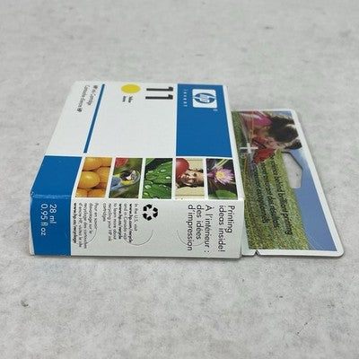 Genuine OEM HP 11 Yellow Ink Cartridge C4838AN Sealed Expired Lot of 3