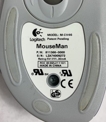Logitech M-CV46 MouseMan PS/2-Wired 4-Button Trackball Mouse - Tested
