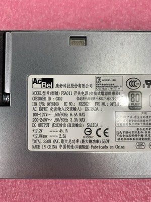 AcBel FSA011 550W Server Power Supply (Lot of 2)