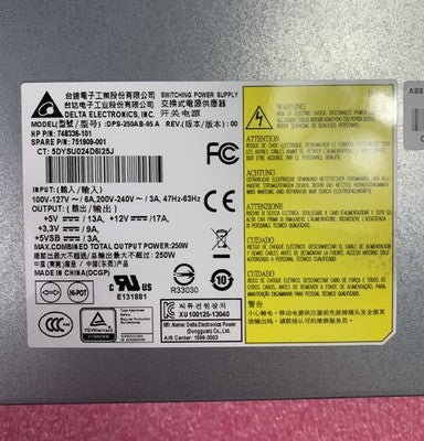 Delta Electronics DPS-250AB-95 A REV 00 250W Switching Power Supply
