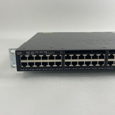 Cisco WS-C3650-48PS-S V01 Tested & Reset 2X PSU