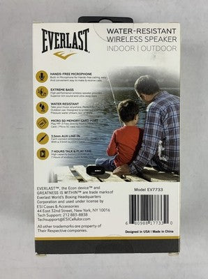 Everlast EV7733 Water-Resistant Wireless Speaker