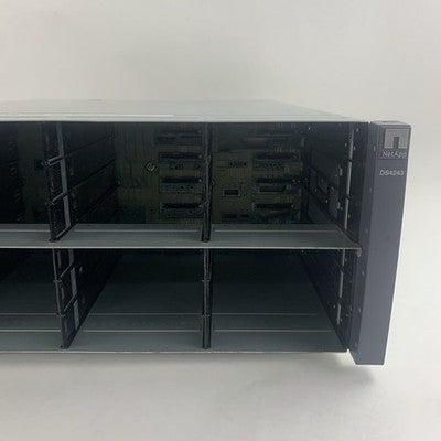 NetApp DS4243 NAJ‑0801 4U 24‑Bay Disk Shelf Chassis 2x IOM3 4x PSUs No HDDs