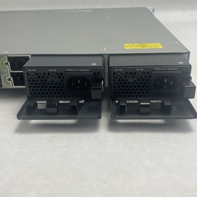Cisco Catalyst WS-C3850-48U-S V06 48 Port Switch Tested w/C3850-NM-2-10G 2x PSUs