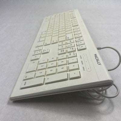 Macally Slim Key Pro A Wired Keyboard  White Lot of 2