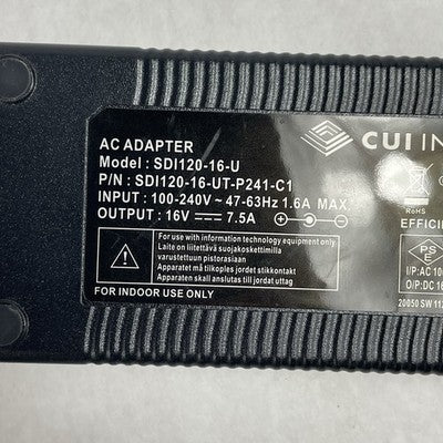 CUI SDI120-16-U 16V-7.5A Ac Adapter Power Supply Lot of 5