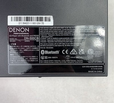 Denon DN-500CB CD/Bluetooth Player - Parts or Repair