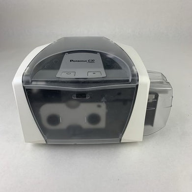 Fargo Persona C30 ID Card Badge Printer Power Tested No Ribbon