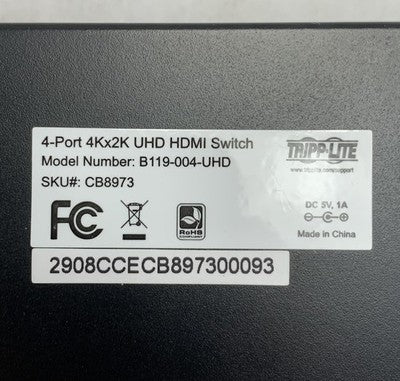 Tripp Lite B119-004-UHD 4-Port 4Kx2K UHD HDMI Switch