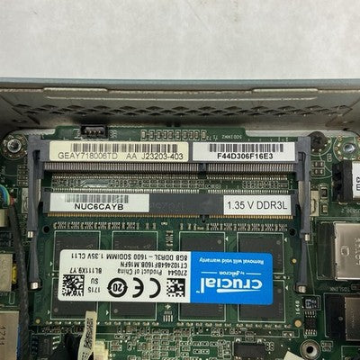 Intel NUC6CAY Micro Intel Celeron J3455 1.5GHz 8GB RAM No HDD/OS/AC