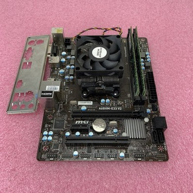 MSI A68HM-E33 V2 Motherboard AMD A4-6300 3.7GHz 2GB RAM w/IO Shield