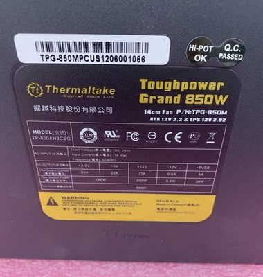 Thermaltake TP-850AH3CSG Toughpower Grand 850W Power Supply