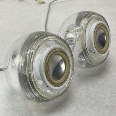 Apple Pro  M6531 Clear Wired Speakers made by Harmon Kardon Untested