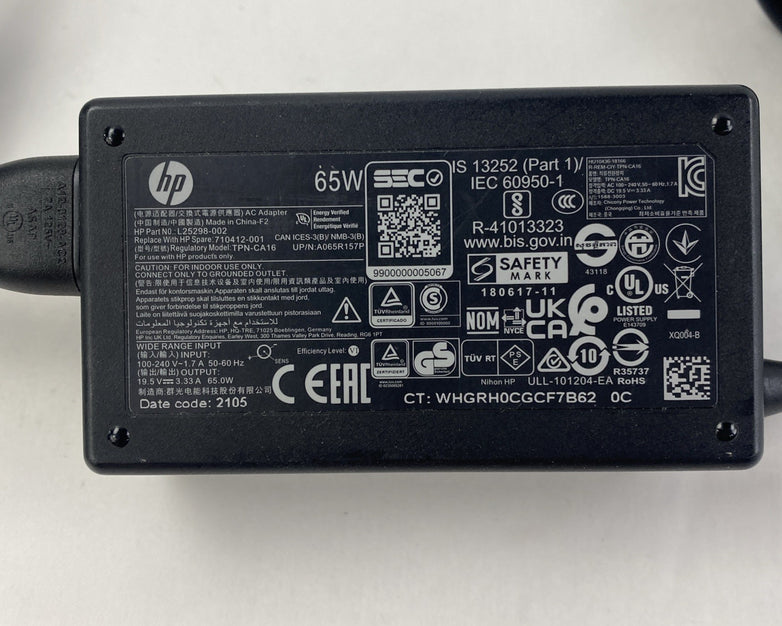 HP TPN-CA16 65W 19.5V 3.33A Blue Tip Barrel AC Adapter - Mixed Lot of 5