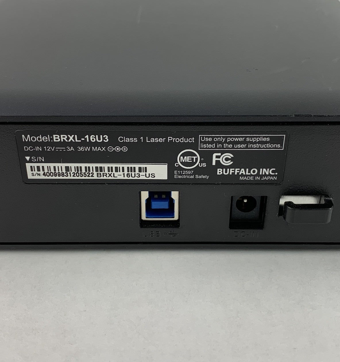 Buffalo BRXL-16U3 USB External Rewriteable Blu-ray/DVD Drive - Power Tested5