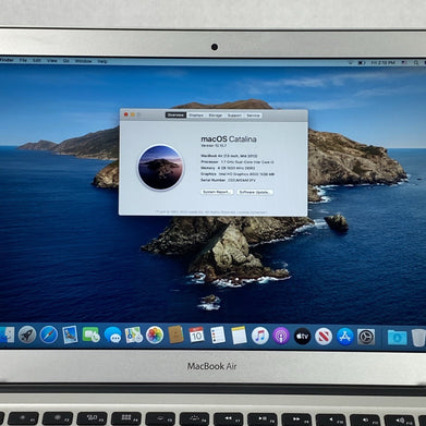 Apple MacBook Air A1466 2012 13" 1.7GHz i5 4GB RAM 60GB SSD os10.15.7 273 Cycles