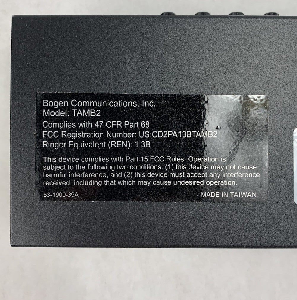 Bogen Communications TAMB2 Telephone Paging Access Module w/ Accessories
