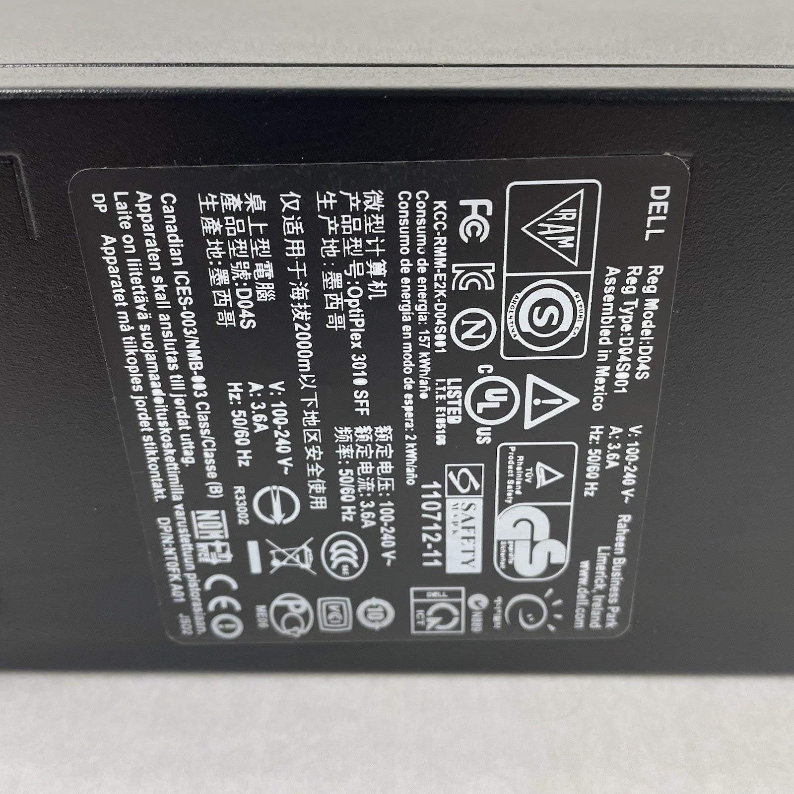 Dell Optiplex 3010 SFF Intel i3-3220 @ 3.3 GHz 4 GB RAM No HDD No OS