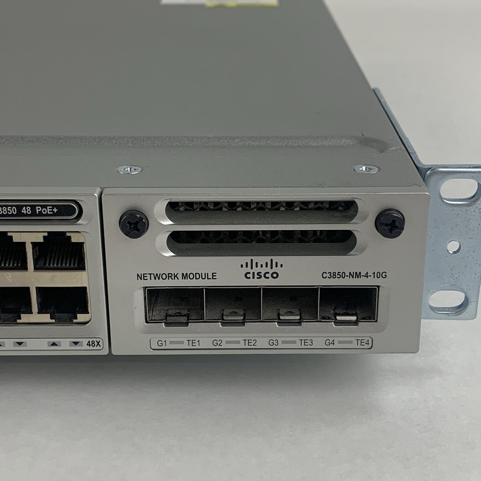 Cisco WS-C3850-48P-L V07 48-Port PoE Switch Tested w/ C3850-NM-4-10G 2x PSU4