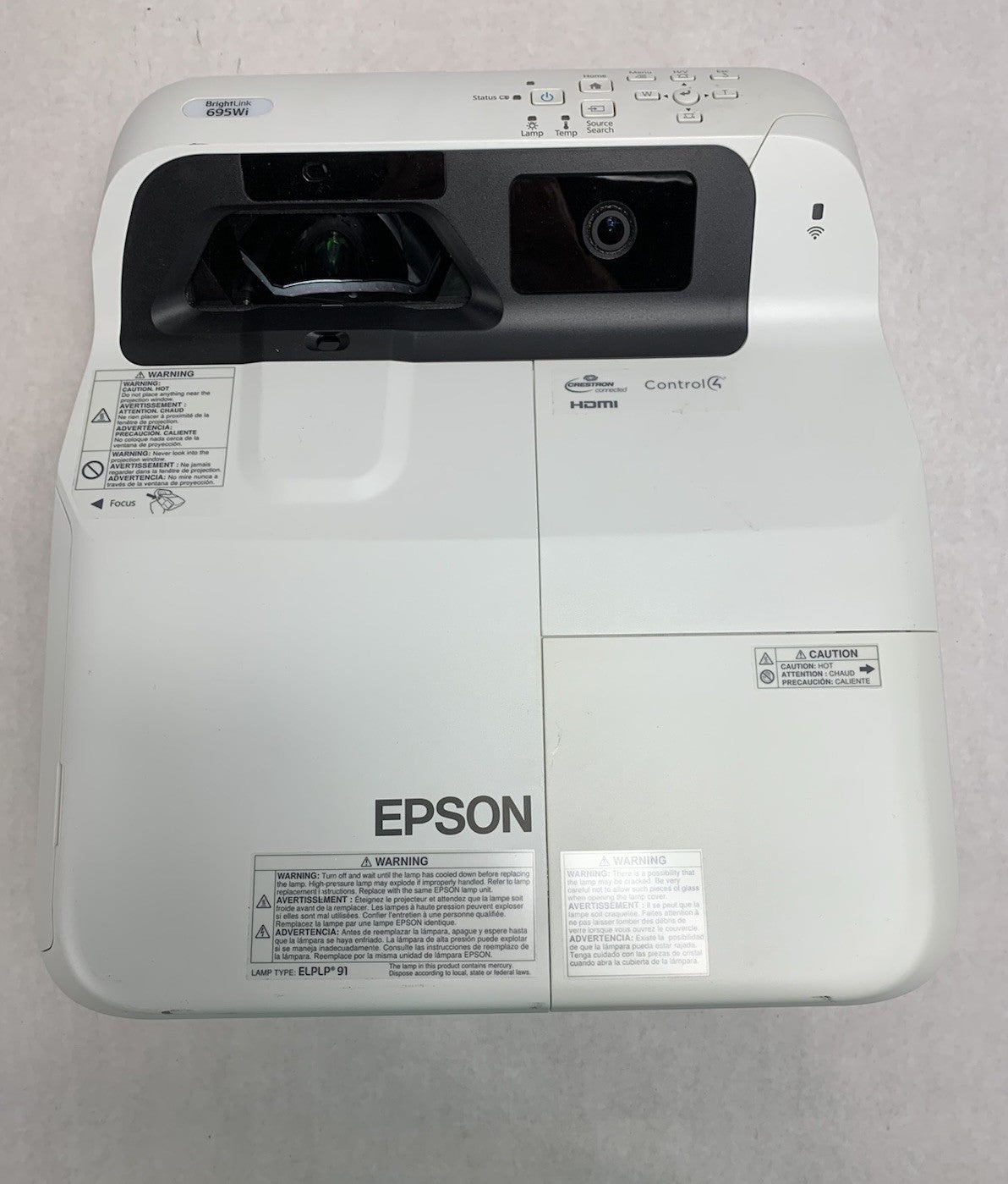 Epson PowerLite 695Wi H740A LCD Lamp Projector 825 Lamp Hours - No Remote5