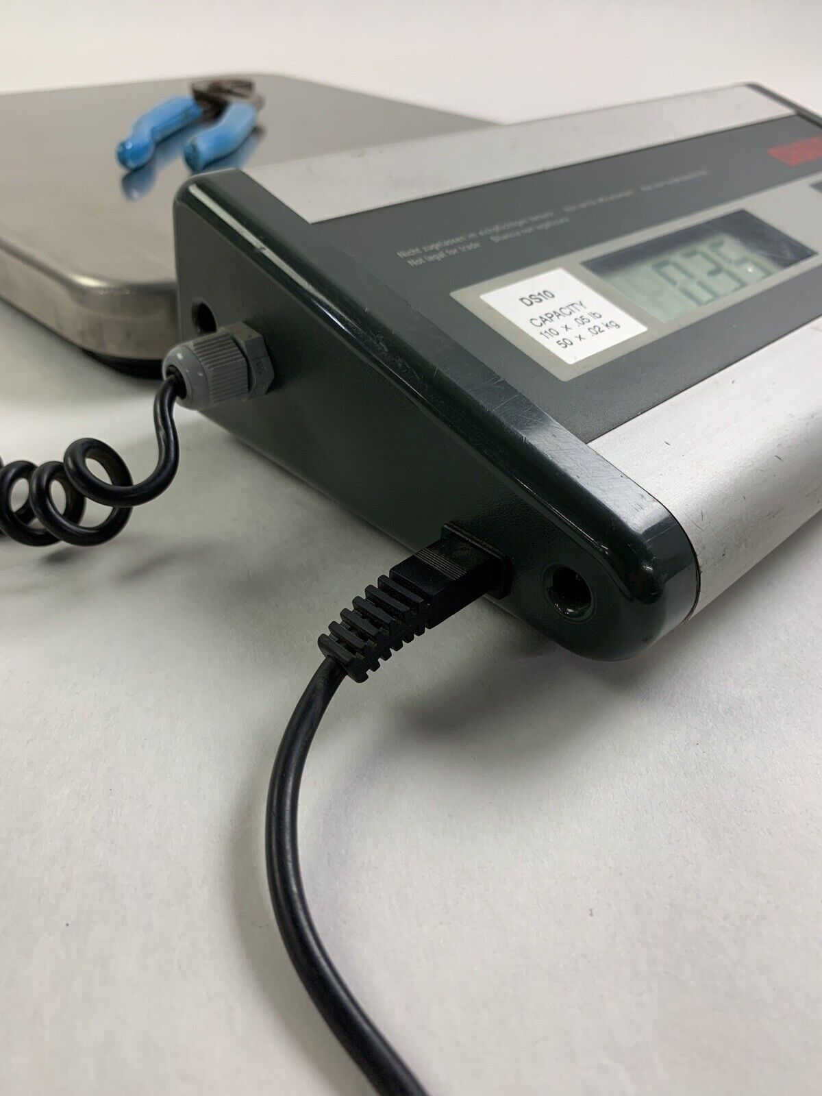 Ohaus DS-10 110 x 0.05lb Platform Shipping Scale Tested W/ Power Supply