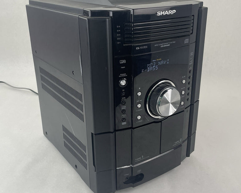 Sharp CD DK890N AM/FM Dual Cassette 5 Disc Changer