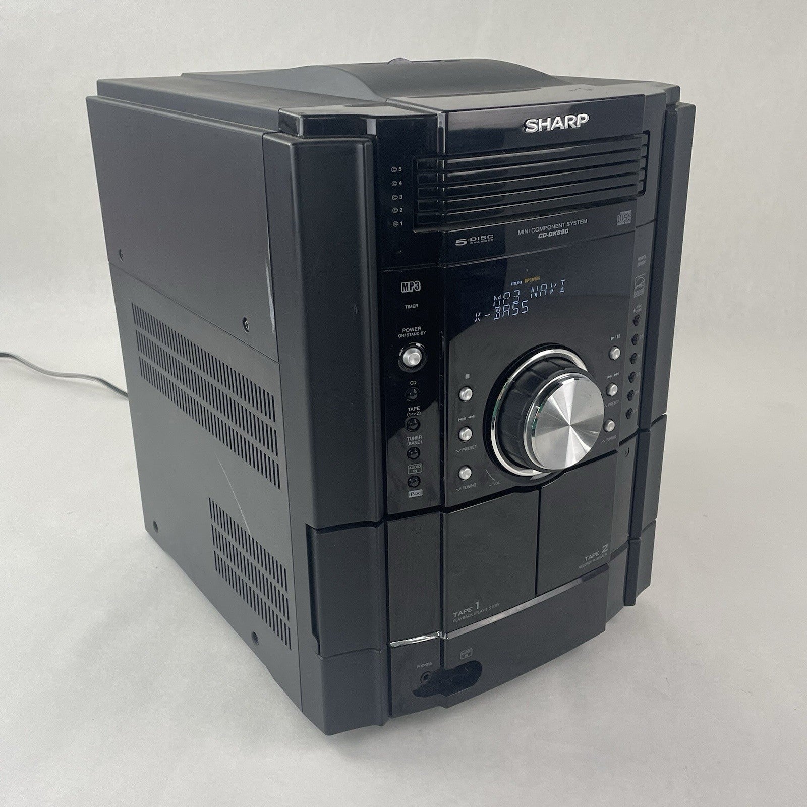 Sharp CD DK890N AM/FM Dual Cassette 5 Disc Changer1