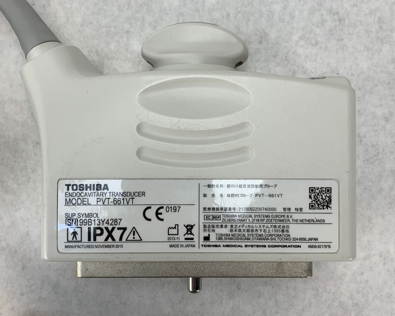 Toshiba Medical System PVT-661VT Endocavity Transducer Ultrasound Probe