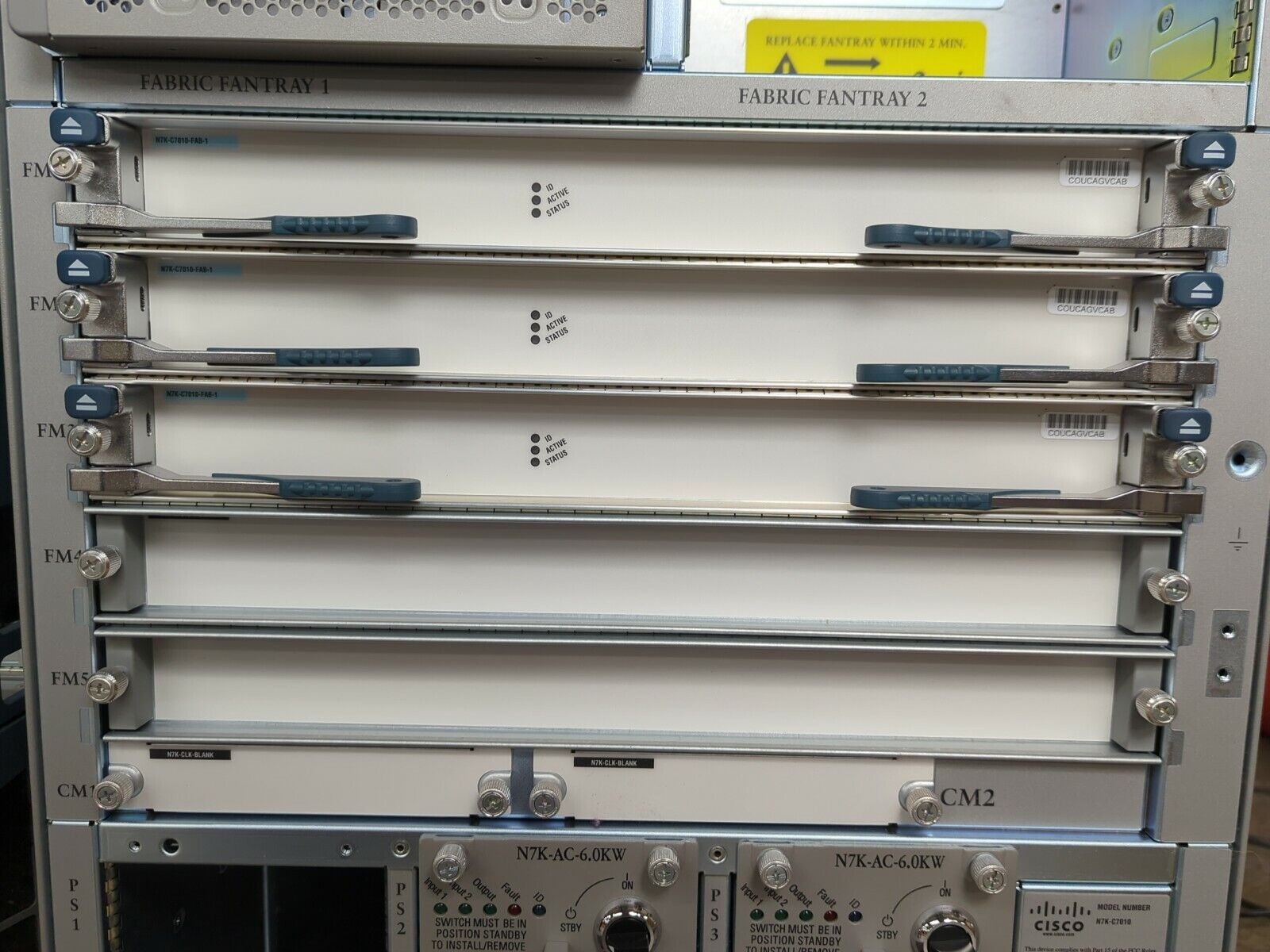 Pair of Cisco Nexus 7000 N7K-C7010 10-Slot Switch Chassis No Modules No Cables