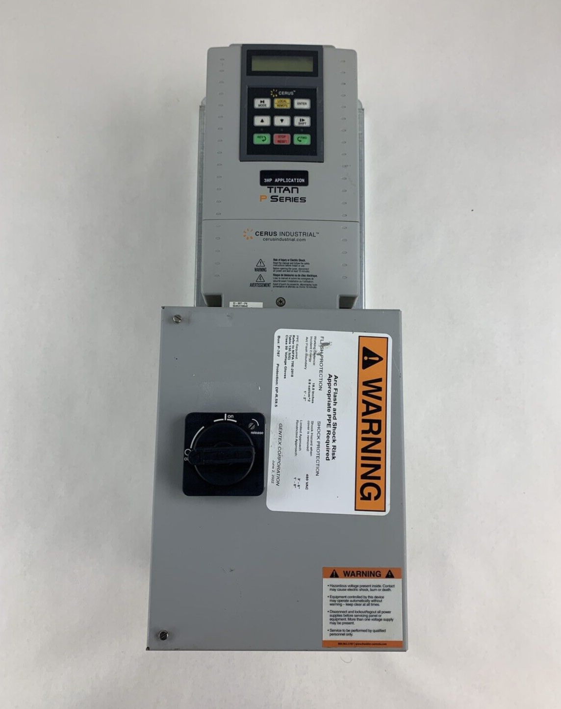 Cerus CI-007-P4 Industrial Titan P Series 2HP  3 Phase AC Drive Untested