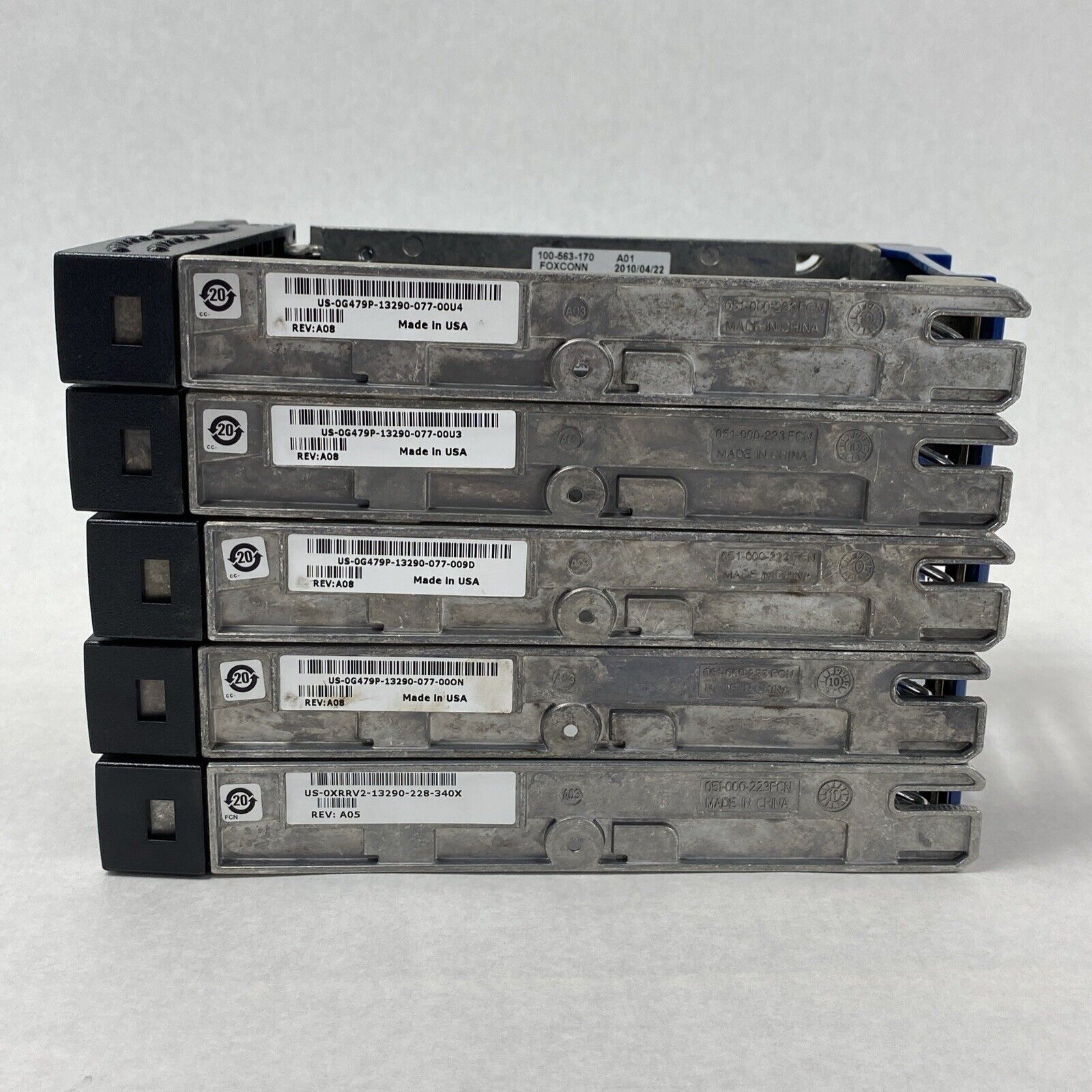 Lot of 5 EMC 005048950 / 005049031 3.5" Hard Drive Caddy Tray