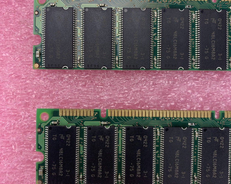 Micron 256MB SDR SDRAM PC-100 Server RAM MT18LSDT3272AG10EG3 - Lot of 2